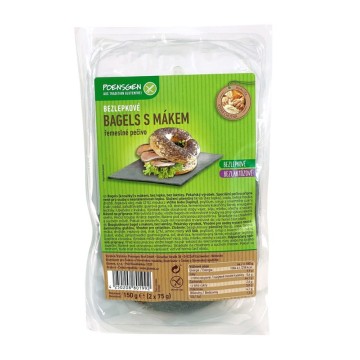 Bagels kroužky s mákem 2x75g Poensgen bez lepku  5403